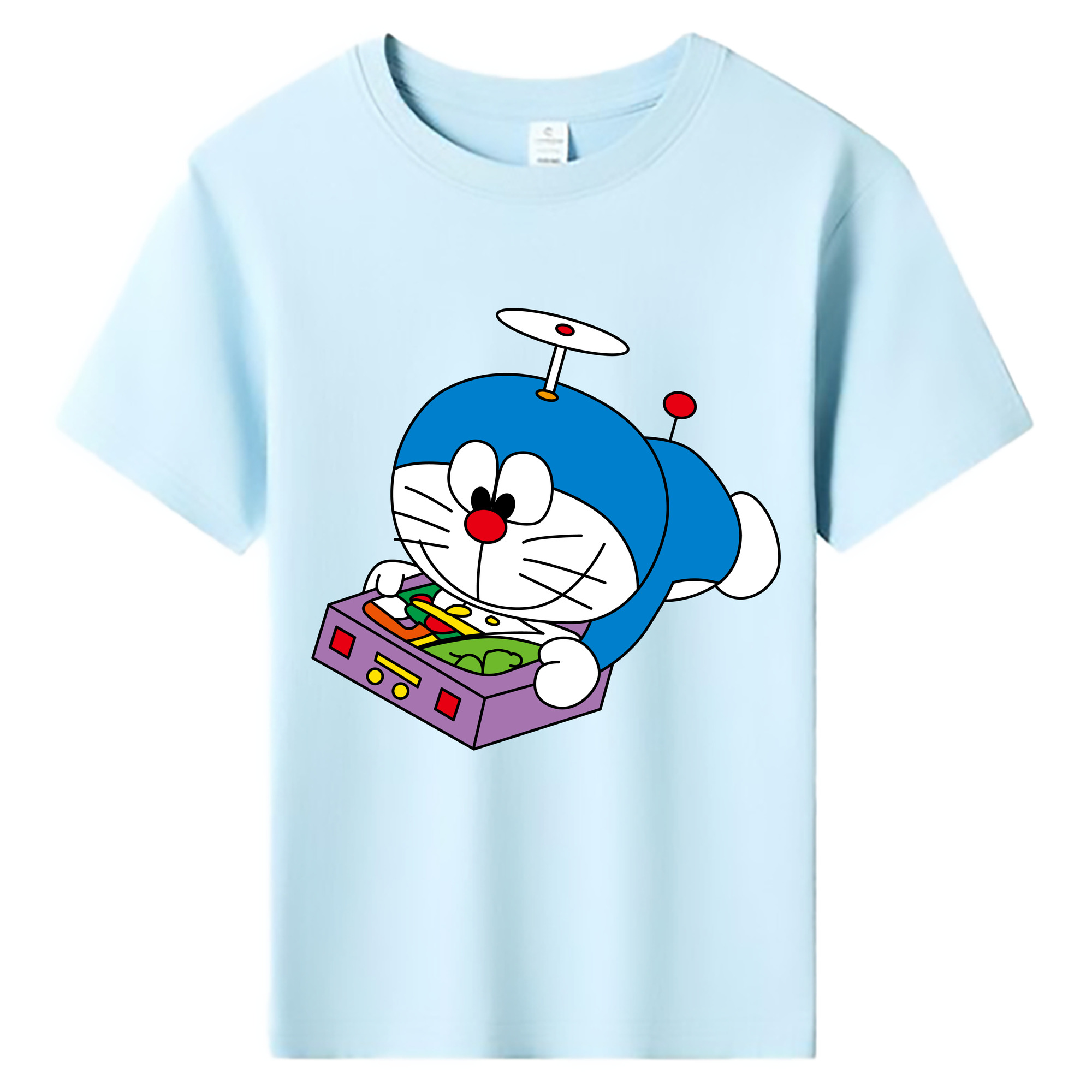 （画像用） ドラえもん Doraemon 綿100％キッズTシャツ（フロントプリント）